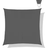 Vonroc Premium Schaduwdoek - Vierkant - 360x360 cm – Waterafstotend - Grijs – Incl. Opbergtas en bevestigingskoord