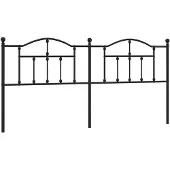 vidaXL Vervangend hoofdbord 193 cm metaal zwart