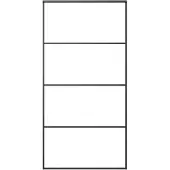 vidaXL Schuifdeur 102,5x205 cm mat ESG-glas en aluminium zwart