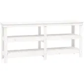 vidaXL Werkbank 181x50x80 cm massief grenenhout wit
