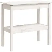 vidaXL Wandtafel 80x40x75 cm massief grenenhout wit