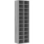 vidaXL Schoenenkast 54x34x183 cm bewerkt hout grijs sonoma eikenkleur
