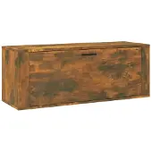 vidaXL Schoenenkast wandgemonteerd 100x35x38 cm bewerkt hout eiken