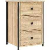 vidaXL Nachtkastje 40x36x60 cm bewerkt hout sonoma eikenkleurig