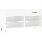 vidaXL Schoenenbank 102x35x55 cm bewerkt hout wit