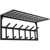 Loft42 Kapstok Jaimy - Zwart – Metaal – 6 dubbele haken - 80x35x30