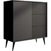 Meubella | Dressoir antraciet 91x40cm zwart