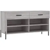 vidaXL Schoenenbank 102x35x55 cm bewerkt hout grijs sonoma eikenkleur