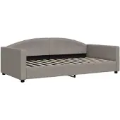 vidaXL Slaapbank 100x200 cm stof taupe