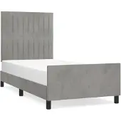 vidaXL Bedframe zonder matras, lichtgrijs, 90x190 cm, fluweel