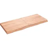 vidaXL Tafelblad 120x50x(2-6)cm behandeld massief eikenhout lichtbruin