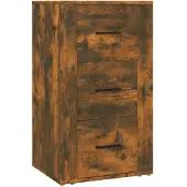 vidaXL Dressoir 40x33x70 cm bewerkt hout gerookt eikenkleurig