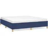 vidaXL Bedframe zonder matras, blauw, 180x200 cm, stof