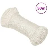 vidaXL Werktouw 8 mm 50 m polypropeen wit