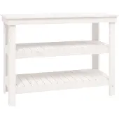 vidaXL Werkbank 110,5x50x80 cm massief grenenhout wit