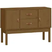 vidaXL Dressoir, honingbruin, 110x40x78 cm, massief grenenhout