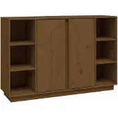 vidaXL Dressoir 120x35x80 cm massief grenenhout honingbruin