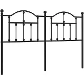 vidaXL Vervangend hoofdbord 135 cm metaal zwart