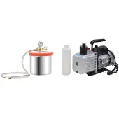 vidaXL Vacuümkamer met 2-traps pomp, 7,4 liter
