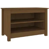 vidaXL Schoenenkast 70x38x45,5 cm massief grenenhout honingbruin
