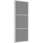 vidaXL Binnendeur 83x201,5 cm ESG-glas en aluminium wit