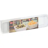 Alpina porseleinen tapas/hapjes schaaltjes vierkant 4-delig - Snack en tapasschalen