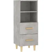 vidaXL Dressoir, betonkleur, 34,5 x 34 x 90 cm, houtvezelplaat