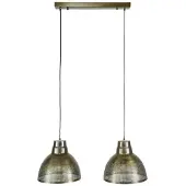 Dimehouse Industriële hanglamp Luisa 2-lichts metaal brons