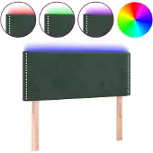 vidaXL Hoofdbord LED 100x5x78/88 cm fluweel donkergroen