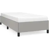 vidaXL Bedframe zonder matras, lichtgrijs, 100x200 cm, stof