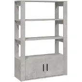 vidaXL Dressoir, betonkleur, 80x30x119,5 cm, houtvezelplaat