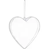 Springos Hobby/DIY Kersthart 1 Stuk 6 cm Transparant