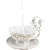 Clayre & Eef Hangers 7 cm Wit Kunststof Kersthangers Wit Kersthangers