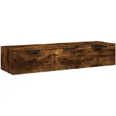 vidaXL Wandkast 102x30x20 bewerkt hout gerookt eikenkleurig