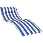 vidaXL Ligbedkussen gestreept 180x60x4 cm oxford stof blauw en wit