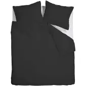 Ambiante Satin Uni dekbedovertrek - Lits-Jumeaux - 240x200/220 cm - Zwart