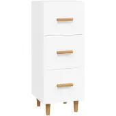 vidaXL Dressoir 34,5x34x90 cm bewerkt hout wit