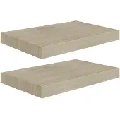 vidaXL Wandschappen zwevend 2 st 40x23,5x3,8 cm MDF eikenkleurig