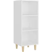vidaXL Dressoir 34,5x32,5x90 cm bewerkt hout wit
