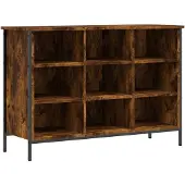 vidaXL Schoenenkast 100x35x70 cm bewerkt hout gerookt eikenkleurig