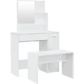 vidaXL Kaptafelset 86,5x35x136 cm hoogglans wit