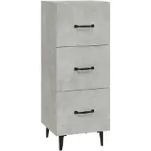vidaXL Dressoir 34,5x34x90 cm bewerkt hout betongrijs