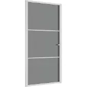 vidaXL Binnendeur 102,5x201,5 cm ESG-glas en aluminium wit