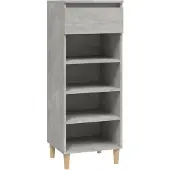 vidaXL Schoenenkast 40x36x105 cm bewerkt hout betongrijs