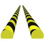 vidaXL Hoekbeschermers 2 st 4x3x100 cm PU geel en zwart