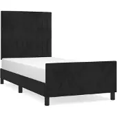 vidaXL Bedframe met hoofdeinde fluweel zwart 80x200 cm