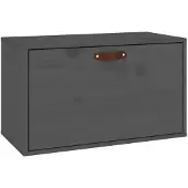 vidaXL Wandkast 60x30x35 cm massief grenenhout grijs