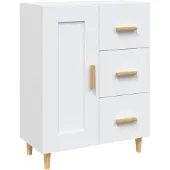 vidaXL Dressoir 69,5x34x90 cm bewerkt hout wit