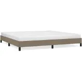 vidaXL Bedframe zonder matras stof taupe 200x200 cm