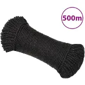 vidaXL Werktouw 8 mm 500 m polypropeen zwart